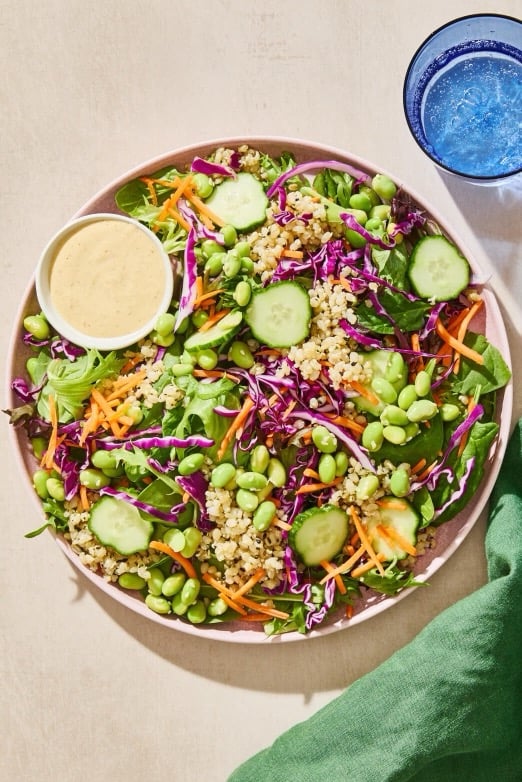 Caterpillar Sushi Salad with Sesame Edamame